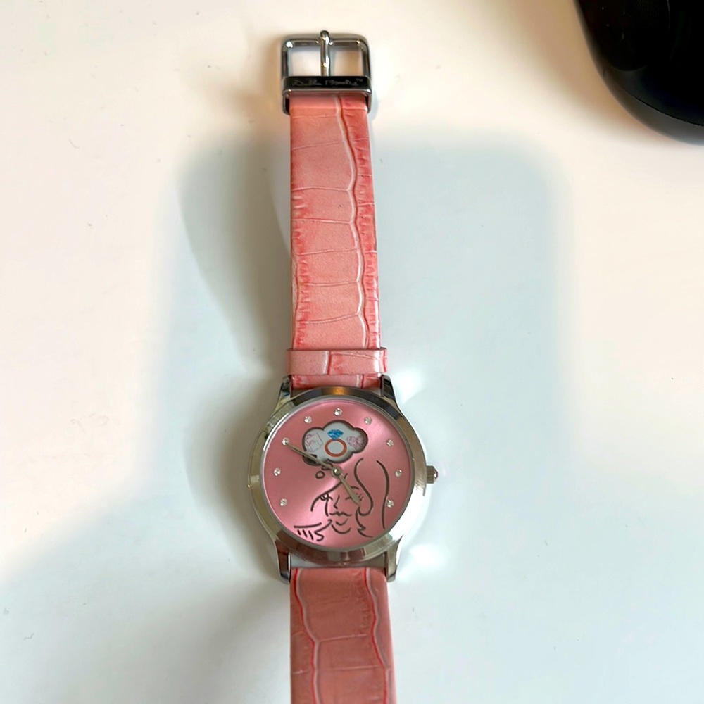 Debbie Brooks Pink Leather Watch